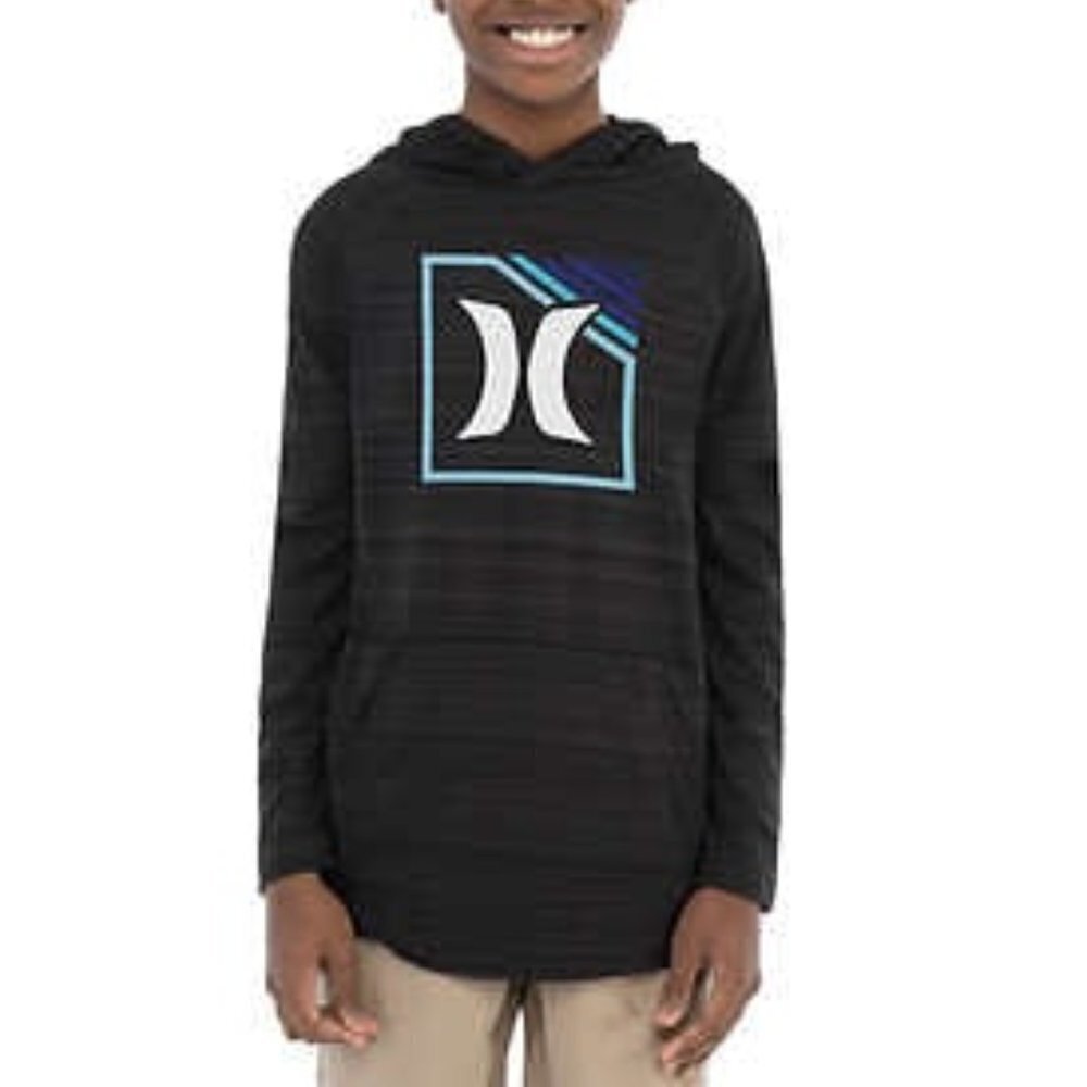 NWT - Hurley Performance Youth Hooded Long Sleeve Tee - Size  L (14/16)